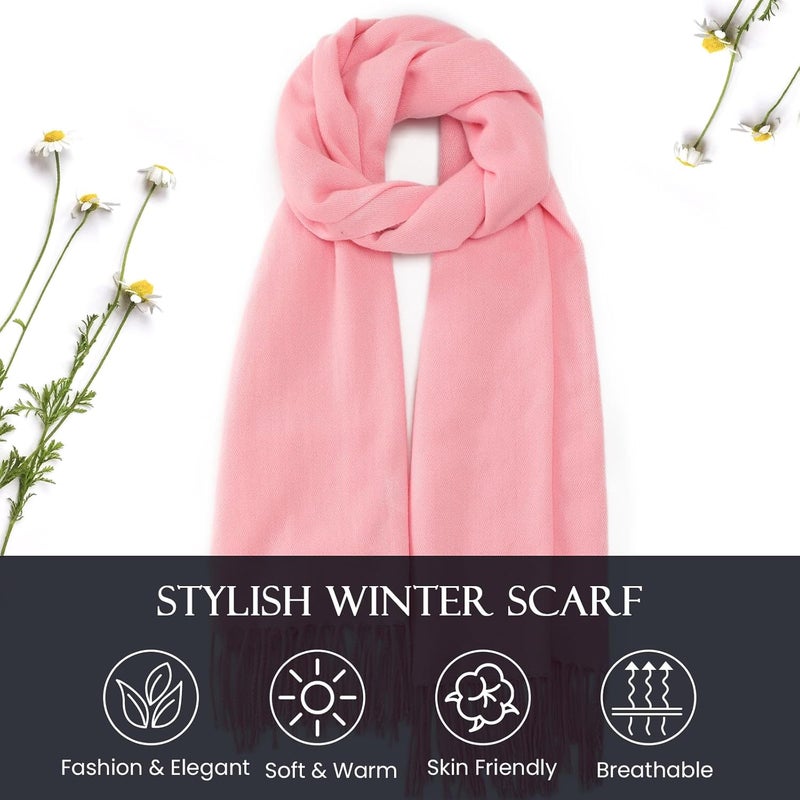 Premillow Scarfs for Women, Winter Scarf, Classic Pashmina Shawls and Wraps, Cashmere Feel Scarfs for Women, Long Scarves - Image 4